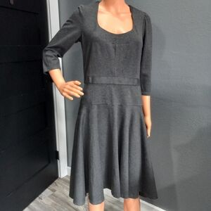 Ann Taylor Gray Midi Dress